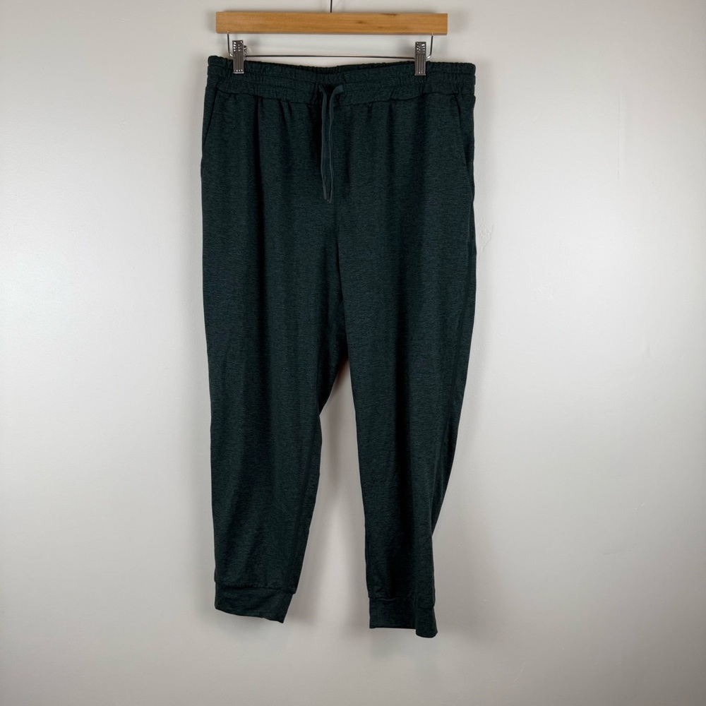 Quince Flowknit Mid-Rise Joggers Women's Size Large Heather Green - Picture 2 of 6